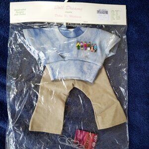 NEW American Girl Handcrafted Victory Shirt, Pants, & Mini Bag set AG 3188-1